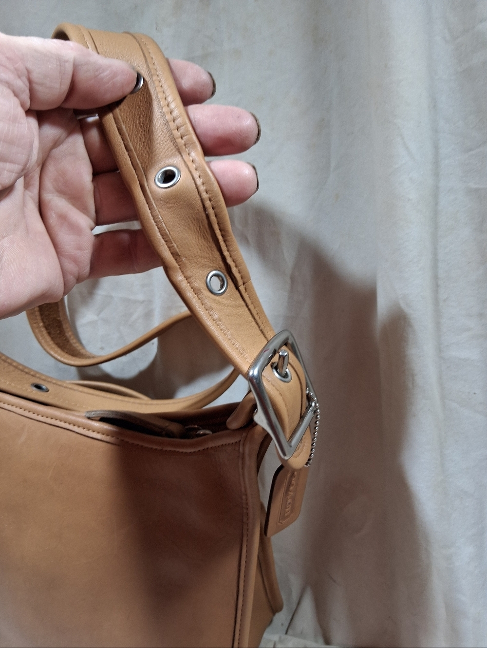 Vintage Coach Tan Large Legacy Zip Bag - Picture 5 of 14